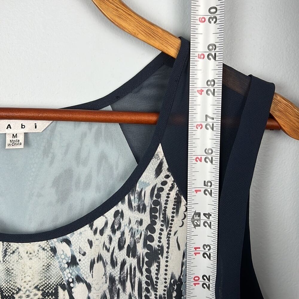 Cabi 253 medium sleeveless mixed print tunic top - Picture 9 of 11